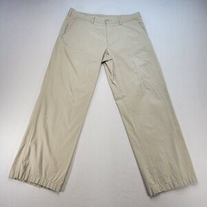 Hugo Boss‎ Barrett Chinos Mens 34x30 Beige Khaki Straight Leg Flat Front Pants